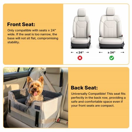 Veehoo 2-in-1 Dog Car Seat and Indoor Dog Bed Gray Bolster Beds image14
