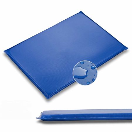 Veehoo Waterproof Double-Sided Dog Crate Mat Blue Pillow Beds image1 Veehoo Waterproof Double-Sided Dog Crate Mat Blue Pillow Beds image1