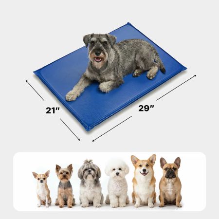 Veehoo Waterproof Double-Sided Dog Crate Mat Blue Pillow Beds image2 Veehoo Waterproof Double-Sided Dog Crate Mat Blue Pillow Beds image2