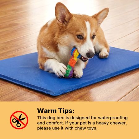 Veehoo Waterproof Double-Sided Dog Crate Mat Blue Pillow Beds image8 Veehoo Waterproof Double-Sided Dog Crate Mat Blue Pillow Beds image8