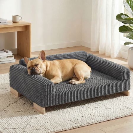 Veehoo Elevated Indoor Dog Sofa Bed with Wooden Frame image1