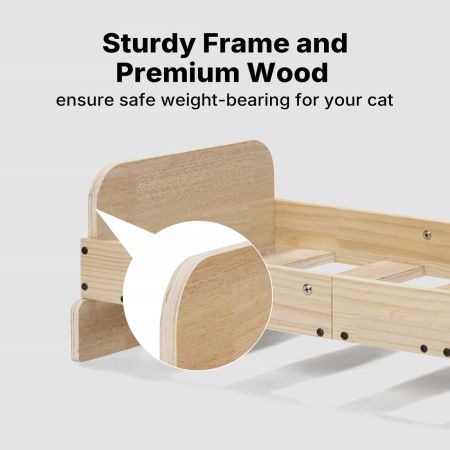 Veehoo Elevated Cat Sofa Bed with Wooden Frame Gray Beds & Condos image6 Veehoo Elevated Cat Sofa Bed with Wooden Frame Gray Beds & Condos image6