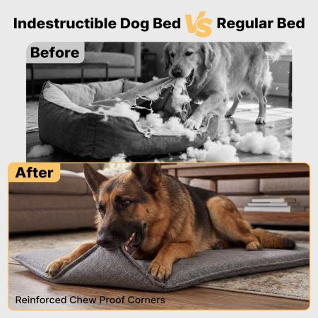 Veehoo Chew Proof Dog Crate Pad for Kennels Gray New Arrivals image4 Veehoo Chew Proof Dog Crate Pad for Kennels Gray New Arrivals image4