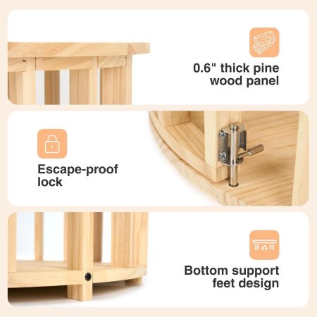 Veehoo Dog Crate Table with Pet Bed Beige Beds & Condos image5