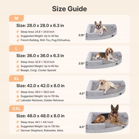 Veehoo Space-Saving Corner Dog Bed with Orthopedic Foam Gray New Arrivals image7