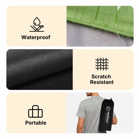 Veehoo Portable Pop Up Dog Tent Shelter with Camping Mat Green Sales image5 Veehoo Portable Pop Up Dog Tent Shelter with Camping Mat Green Sales image5