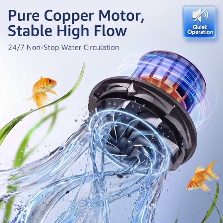 Veehoo Quiet Canister Filter for Aquarium with One-Click Startup Black New Arrivals image6 Veehoo Quiet Canister Filter for Aquarium with One-Click Startup Black New Arrivals image6