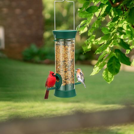 Veehoo 2 Packs Tube Bird Feeders for Outdoors image1