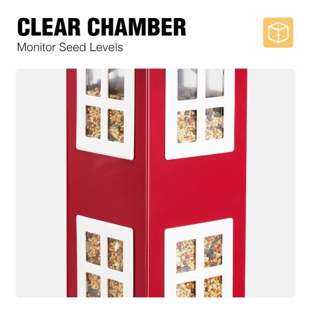 Veehoo Weatherproof Hanging Bird Feeder for Outside Hopper Bird Feeders image3 Veehoo Weatherproof Hanging Bird Feeder for Outside Hopper Bird Feeders image3