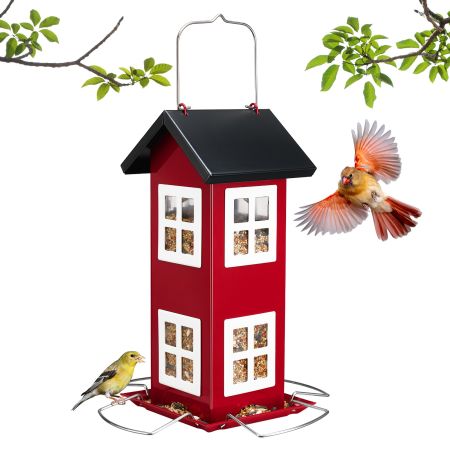 Veehoo Weatherproof Hanging Bird Feeder for Outside Hopper Bird Feeders image7 Veehoo Weatherproof Hanging Bird Feeder for Outside Hopper Bird Feeders image7
