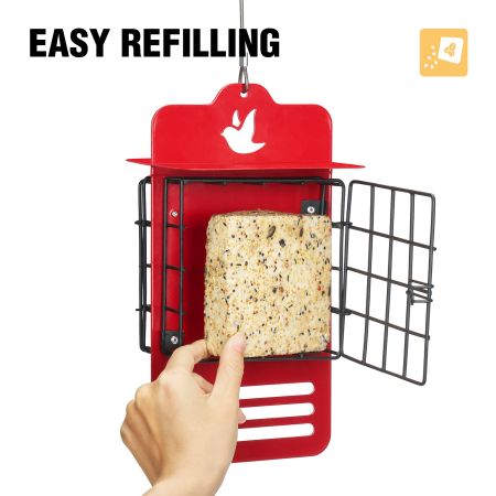 Veehoo Dual-Sided Suet Bird Feeder for Outdoors Black New Arrivals image4