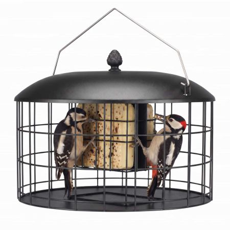 Veehoo Double Compartment Suet Feeder with Wider Platform Black New Arrivals image1 Veehoo Double Compartment Suet Feeder with Wider Platform Black New Arrivals image1