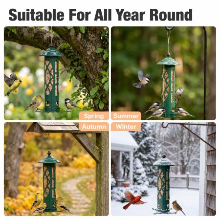 Veehoo Weight-Activated Squirrel-Proof Bird Feeder Green Squirrel Proof Feeders image7