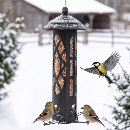 Veehoo Weight-Activated Squirrel-Proof Bird Feeder Black Squirrel Proof Feeders image6 Veehoo Weight-Activated Squirrel-Proof Bird Feeder Black Squirrel Proof Feeders image6