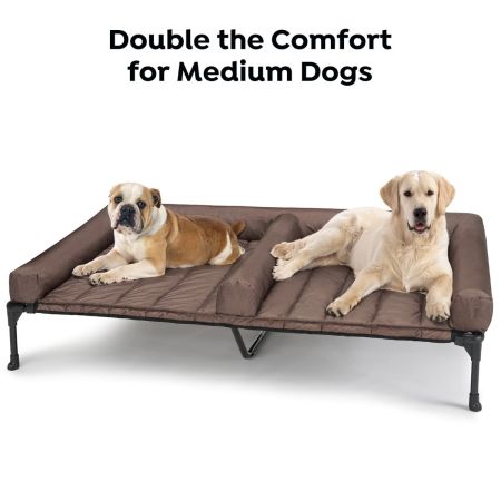 Veehoo Elevated Dog Bed for Double Dogs Gray Elevated Beds image7 Veehoo Elevated Dog Bed for Double Dogs Gray Elevated Beds image7