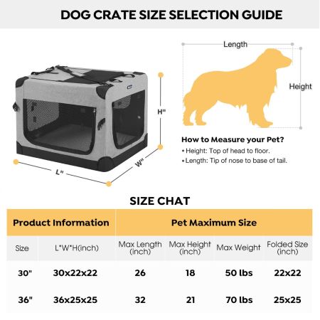 Veehoo Basic Soft Sided Crate Gray Sales image2