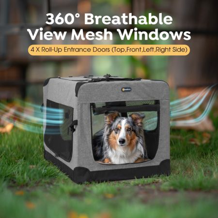 Veehoo Basic Soft Sided Crate Gray Sales image6