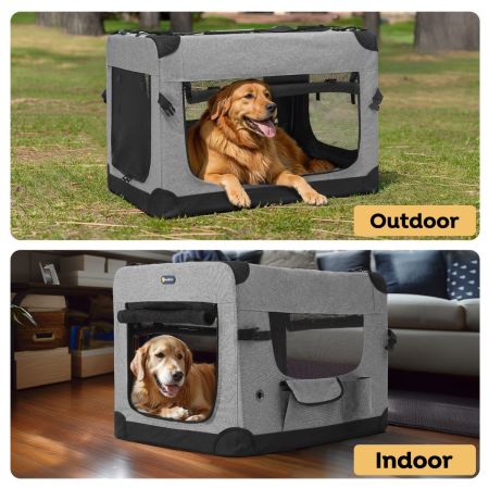 Veehoo Basic Soft Sided Crate Gray Sales image7