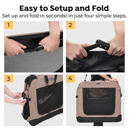 Veehoo Basic Soft Sided Crate Black Sales image4 Veehoo Basic Soft Sided Crate Black Sales image4