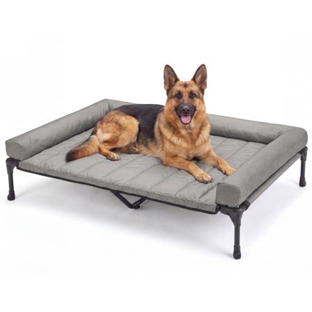 Veehoo Elevated Dog Bed with Bolster Mat Gray Sales image1