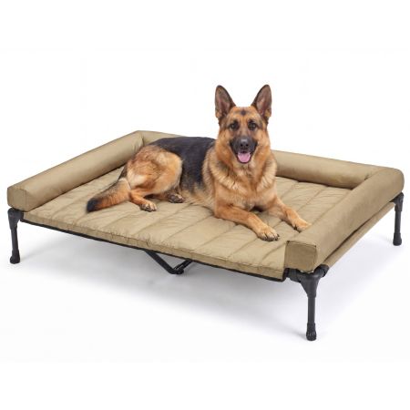 Veehoo Elevated Dog Bed with Bolster Mat Beige Sales image1 Veehoo Elevated Dog Bed with Bolster Mat Beige Sales image1