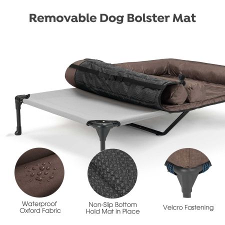 Veehoo Elevated Dog Bed for Double Dogs Gray Elevated Beds image3 Veehoo Elevated Dog Bed for Double Dogs Gray Elevated Beds image3