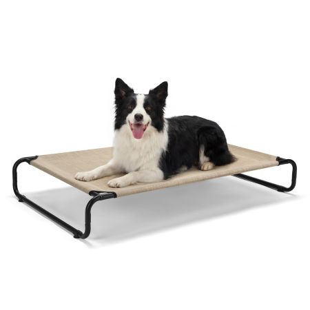Veehoo Cooling Elevated Dog Bed for Large Dog Beige Sales image1