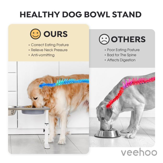 Veehoo Adjustable Raised Dog Bowl