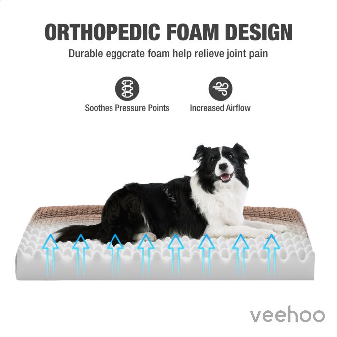 Veehoo Orthopedic Dog Bed with Removable Washable Cover
