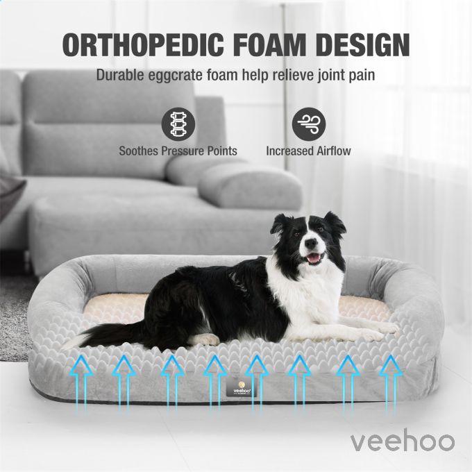 Veehoo Dog Bed with Removable Washable Cover