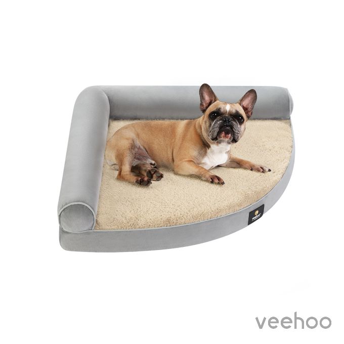 Veehoo Orthopedic Dog Bed with Washable Cover and Bolsters