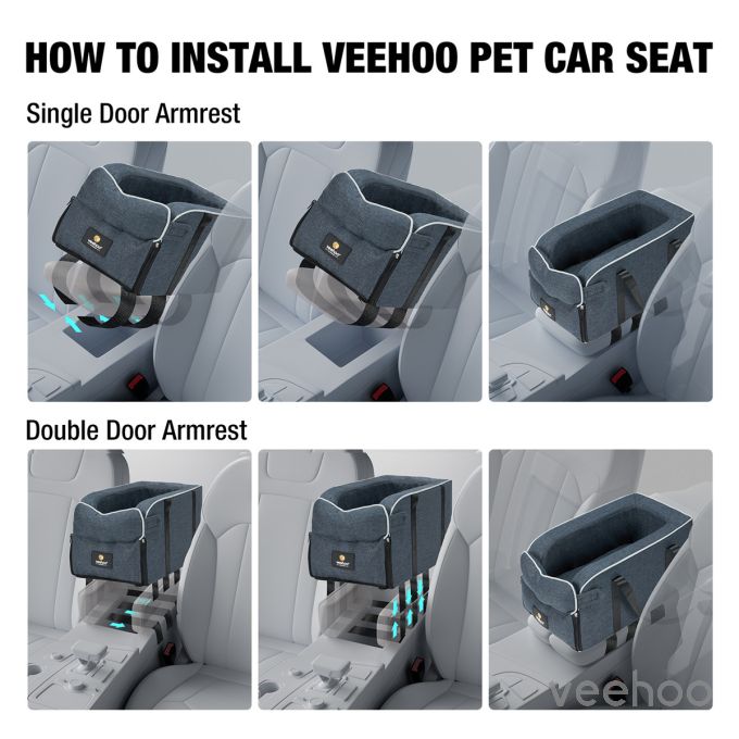 Veehoo Center Console Dog Car Seat