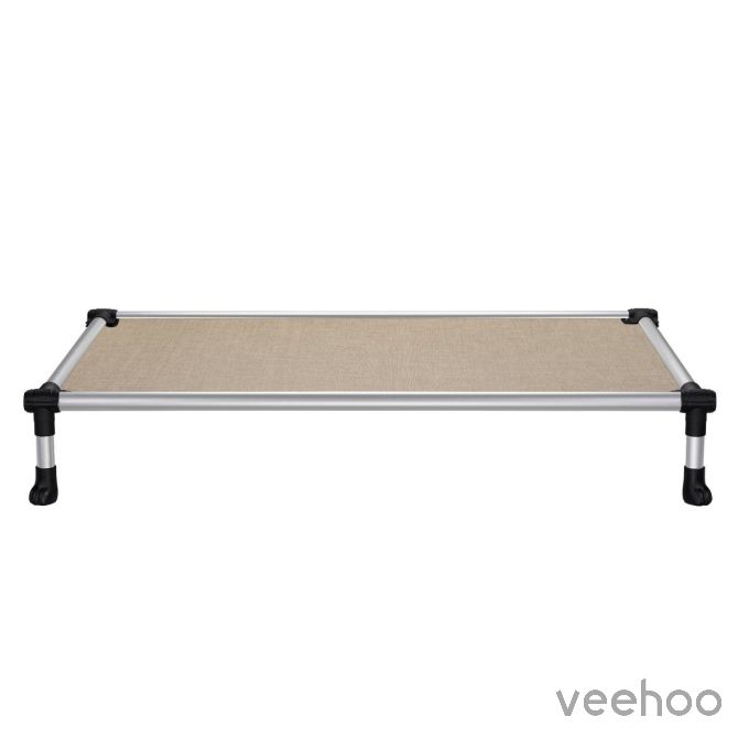 Veehoo Elevated Dog Bed - Silver Aluminum Frame