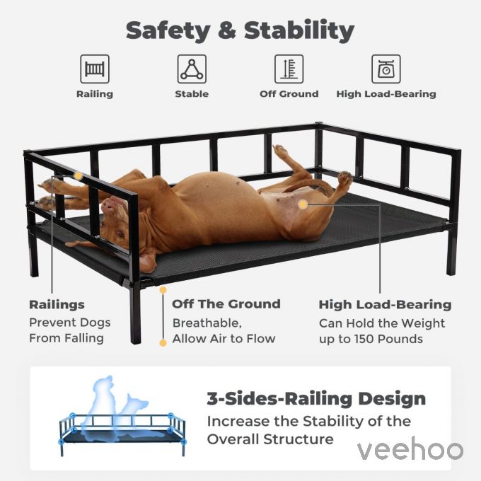 Veehoo Metal Elevated Dog Bed