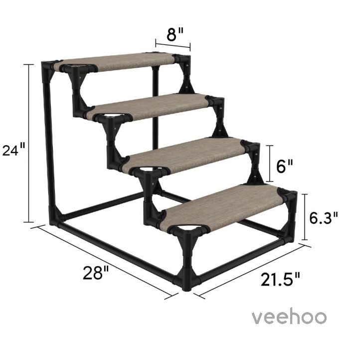 Veehoo Sturdy Pet Steps - Pet Stairs for Small Dogs and Cats
