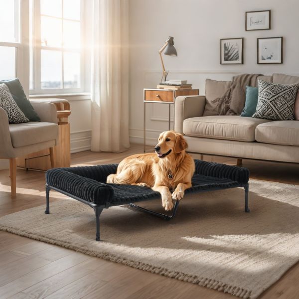 Veehoo Cooling Dog Bed with Removable Fluffy Plush Cushion-User Guide