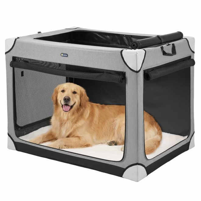 Veehoo Collapsible Dog Travel Crate for Large Dogs Carriers & Bags image1