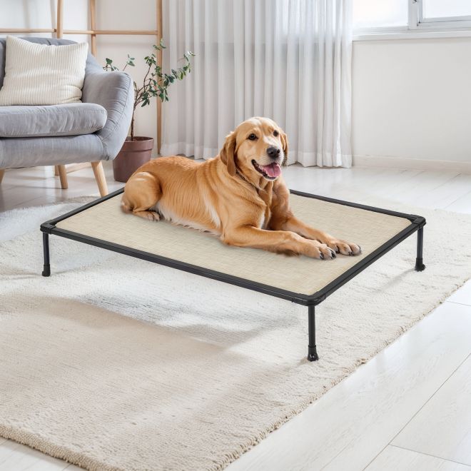 Veehoo Chewproof Dog Bed - Black Metal Frame Beds image1
