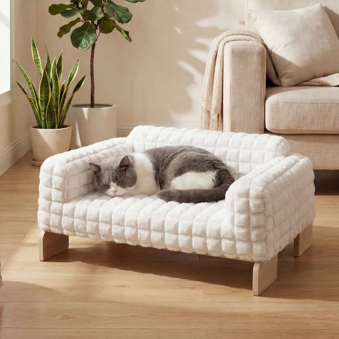 Veehoo Elevated Cat Sofa Bed with Wooden Frame Dog image1