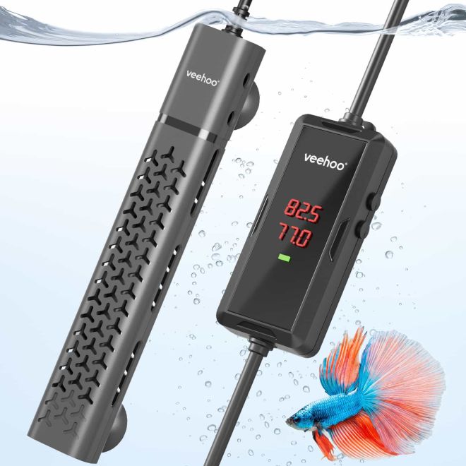 Veehoo Aquarium Heater with Dual Temp Probes New Arrivals image1