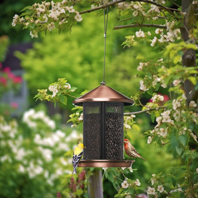 Veehoo Sturdy All-Metal Mesh Bird Feeder Bird image1