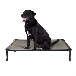 Unique Designed No-Slip Feet for Indoor or Outdoor Use Silver Aluminum Frame and Durable Textilene Mesh Fabric Veehoo Chew Proof Elevated Dog Bed Cooling Raised Pet Cot 